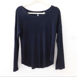 Pacsun Long Sleeve Black Ribbed Tee